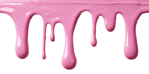 Pink dripping paint, dripping liquid
