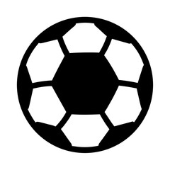 Black and white soccer ball featuring a classic pentagon and hexagon pattern