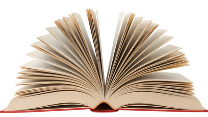Open book pages education reading literature knowledge library study learning textbook paper novel 100 on transparent background