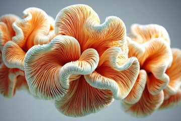 Abstract coral-like forms in coral tones