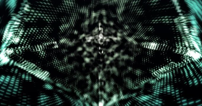 Fractal shape with points gyrating. Loop