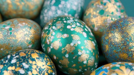 Colorful decorative eggs for festive celebrations during springtime