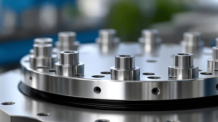 Valve Plate Array with Steel Disc and Dosing Valves Perspective View