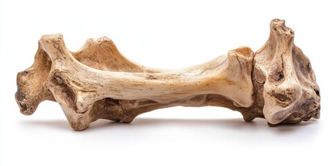 Mandible bone as an example of irregular bones on white background