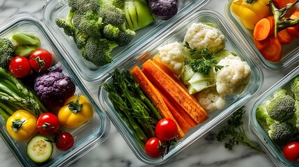 Healthy meal prep in bright kitchen setting