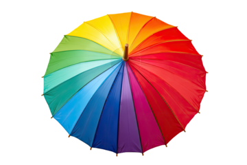 Colorful umbrella, rainbow hues