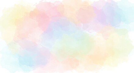 Pastel washes overlap in an airy watercolor effect with blending hues