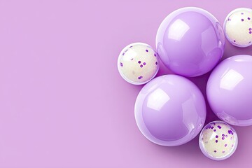Lilac spheres with pastel sprinkles