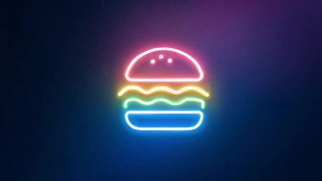 Simple dark blue hamburger graphic