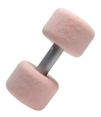 Plush pink soft dumbbell for joyful exercise and fitness workout