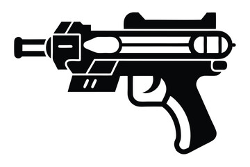 Vector Graphic of Futuristic Toy Blaster Gun Illustration Isolated Without Background