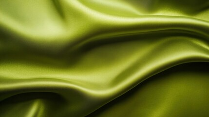Obraz premium Soft green fabric cascades effortlessly, reflecting light and highlighting its fine texture and vibrant hue throughout the surface