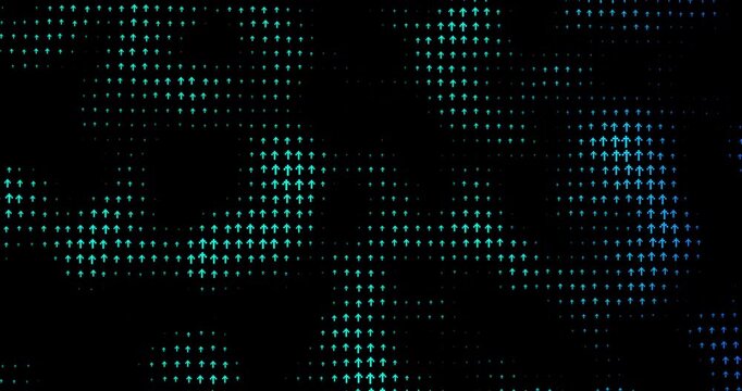 Fractal grid with arrows moving. Loop