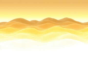 Fototapeta premium Abstract landscape of soft, wavy hills in warm, gradient orange and yellow tones