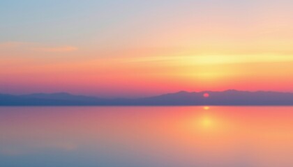Obraz premium a pastel sunrise gradient background a sunrise inspired gradient fading from coral to pale gold, with smooth radial transition, featured in soothing social media templates.
