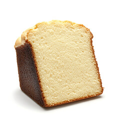 Slice of Pound Cake with Golden Crust and Moist Interior