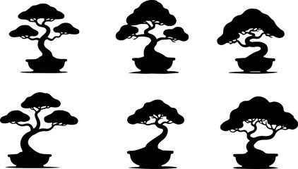 Fototapeta premium Tree Silhouette Designs Bundle Collection