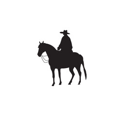 illustration of a cowboy riding a horse