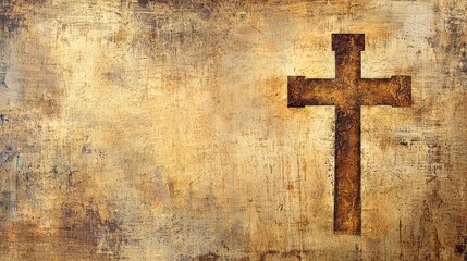 Soft abstract worship background with cross
