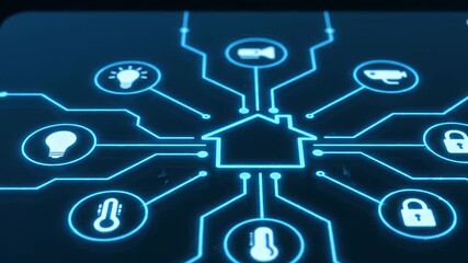 Smart home automation system connecting devices for modern living solutions and efficiency - Powered by Adobe