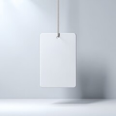 Blank White Hanging Tag Mockup Perfect for Branding and Design Projects