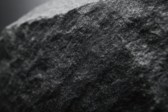 Close-up of a dark gray stone's textured surface