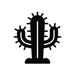 Stylized silhouette of a saguaro cactus