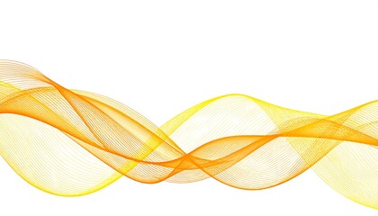Abstract orange wavy lines on white background (1)