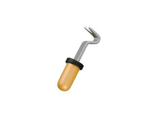 crowbar icon 3d illustration render