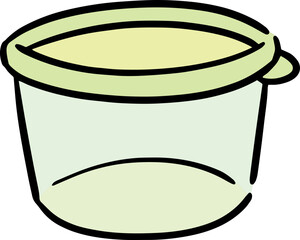 Illustration of plastic container
