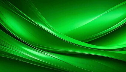 Abstract green curves