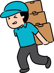 Illustration of delivery man
