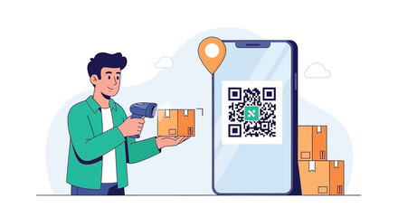Package Scanning and Tracking with QR Code Using Smartphone