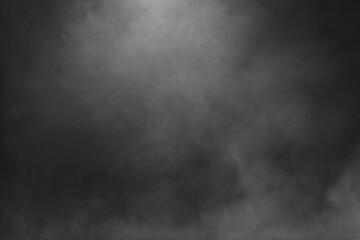 Smoky grayscale scene with a light source