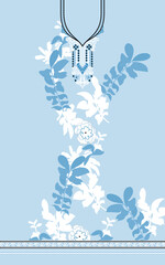 DIGITAL PRINT DESIGN NEE SHIRT DUPATTA