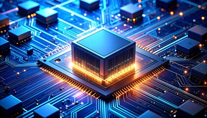 Detailed CPU circuit board