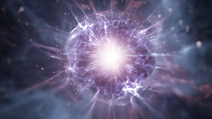 Fototapeta premium Abstract Glowing Orb with Energy Emanating