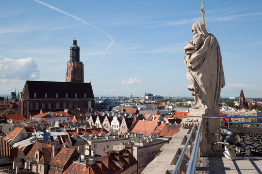 View from University, Old Town, Wroclaw, Silesia, Poland
