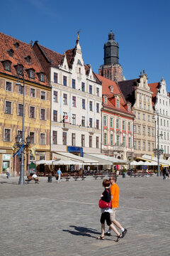 Market Square, Old Town, Wroclaw, Silesia, Poland