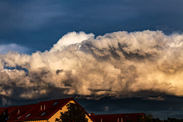 storm clouds above a town
