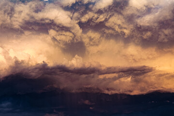 storm clouds over the city