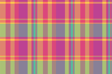 1950s vector check texture, tweed tartan textile fabric. Latin seamless pattern background plaid in pink and pastel colors.