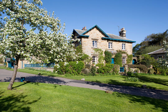 Edensor Village, Chatsworth Estate, Derbyshire, England