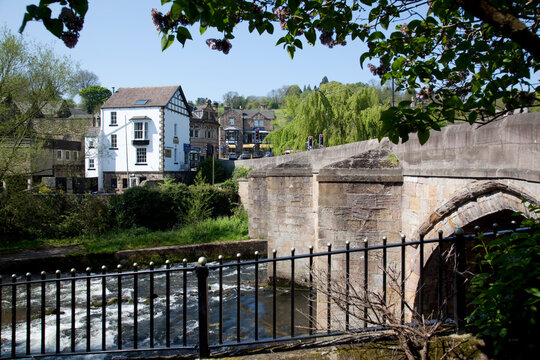 Bridge and Derwent River, Matlock, Derbyshire, England