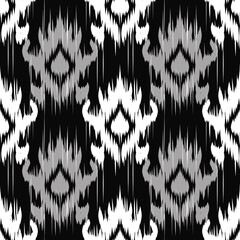 Seamless pattern,  ethnic background, fabric traditional, motif ornament, ikat pattern, seamless geometric, doodles line, geometric and tribal-inspired, freehand drawing design, handmade texttile. 
