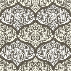 Seamless pattern,  ethnic background, fabric traditional, motif ornament, ikat pattern, seamless geometric, doodles line, geometric and tribal-inspired, freehand drawing design, handmade texttile. 