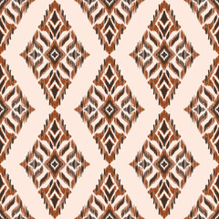 Seamless pattern,  ethnic background, fabric traditional, motif ornament, ikat pattern, seamless geometric, doodles line, geometric and tribal-inspired, freehand drawing design, handmade texttile. 