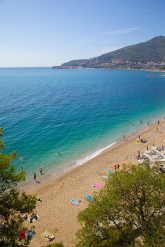 View of Slovenka Plaza Beach and Budva, Budva, Montenegro