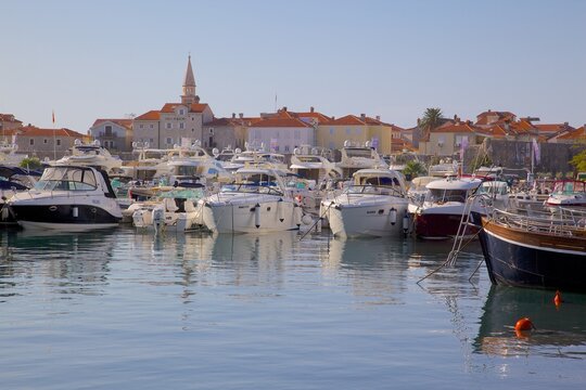 Budva Old Town and Harbour, Budva Bay, Montenegro