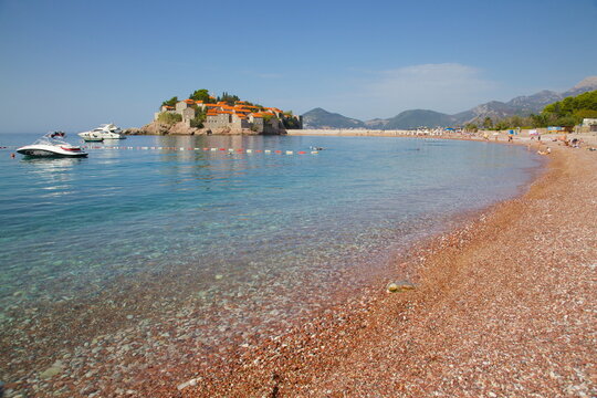 Sveti Stefan, Budva Bay, Budva Riviera, Montenegro 
